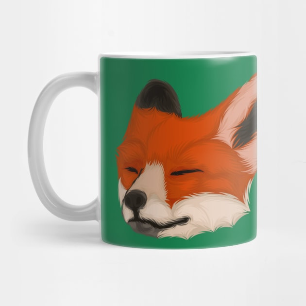 fox head sleeping by Mako Design 